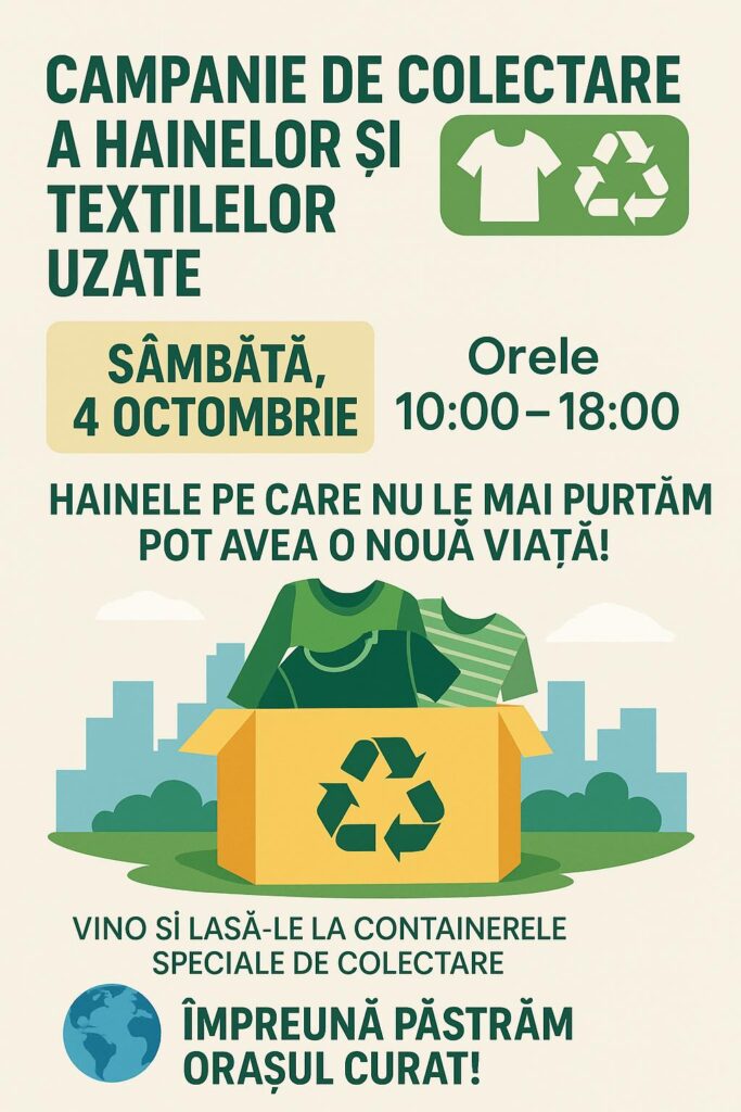 Campanie de colectare a hainelor și textilelor uzate