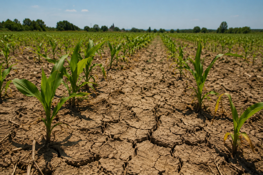 Lipsa precipitațiilor începe să îi îngrijoreze pe agricultorii din comuna Gogoșu